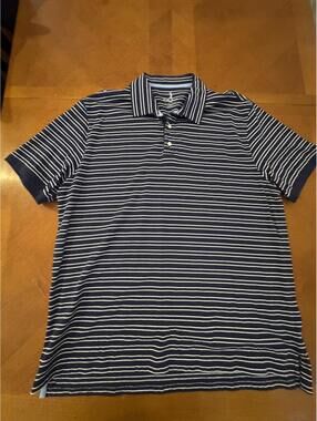 Bobby Jones Men's Navy Blue Striped Polo Shirt Size XXL